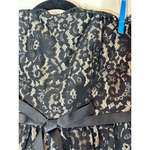 Robert Rodriguez black lace strapless party dress size 2 - Picture 3 of 9